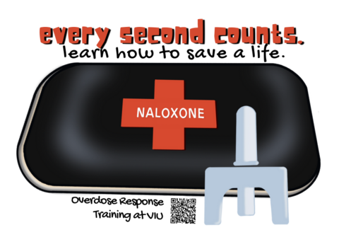 every second counts sticker for naloxone 