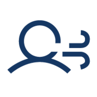 person with breathe coming out